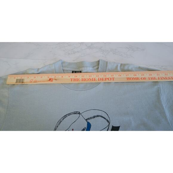 Vtg 90s Fruit of the Loom Glitter Western Graphic Tee XL Single Stitch Cowboy - Picture 15 of 16